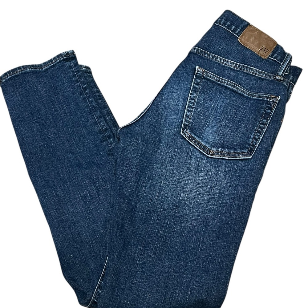 Gap Denim Skinny Straight Jeans Womens 28x30 Dark Wash Stretch